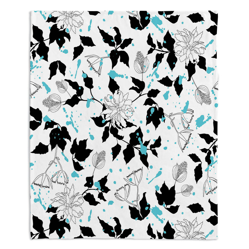 Hand Woven Throw Blanket, 51" x 60", Black