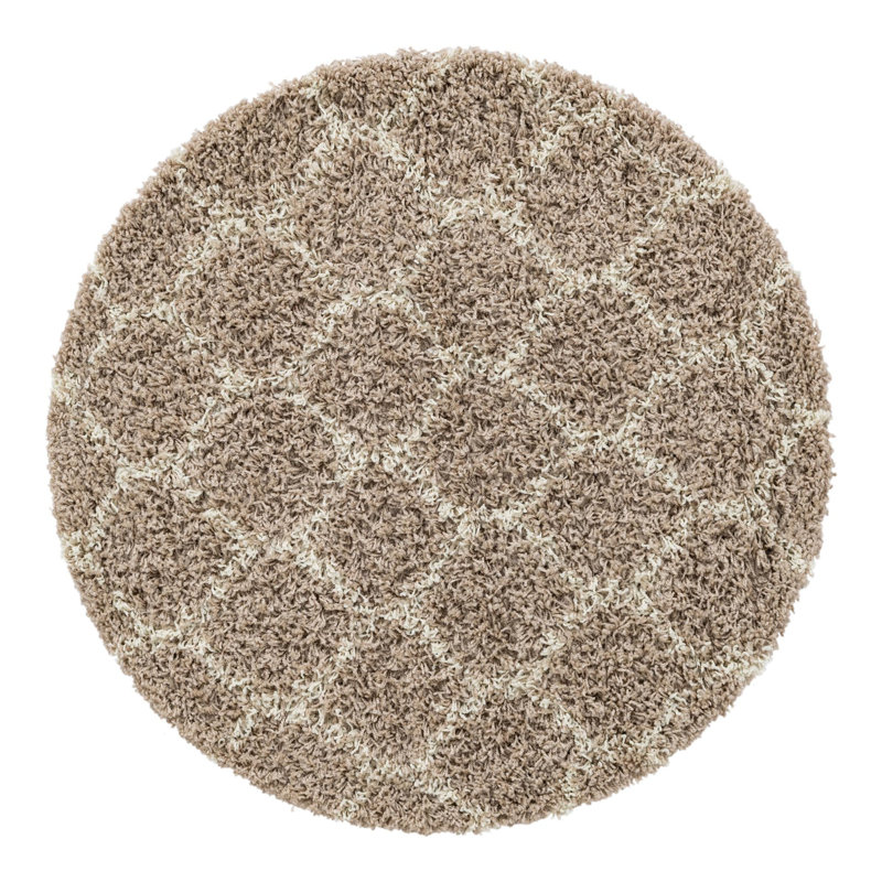 Geometric Indoor Rug, Round 3'3"