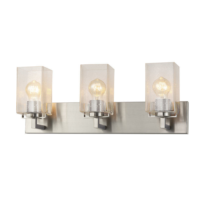 Éclairage pour salle de bain 3 lumières Barnhill, Nickel