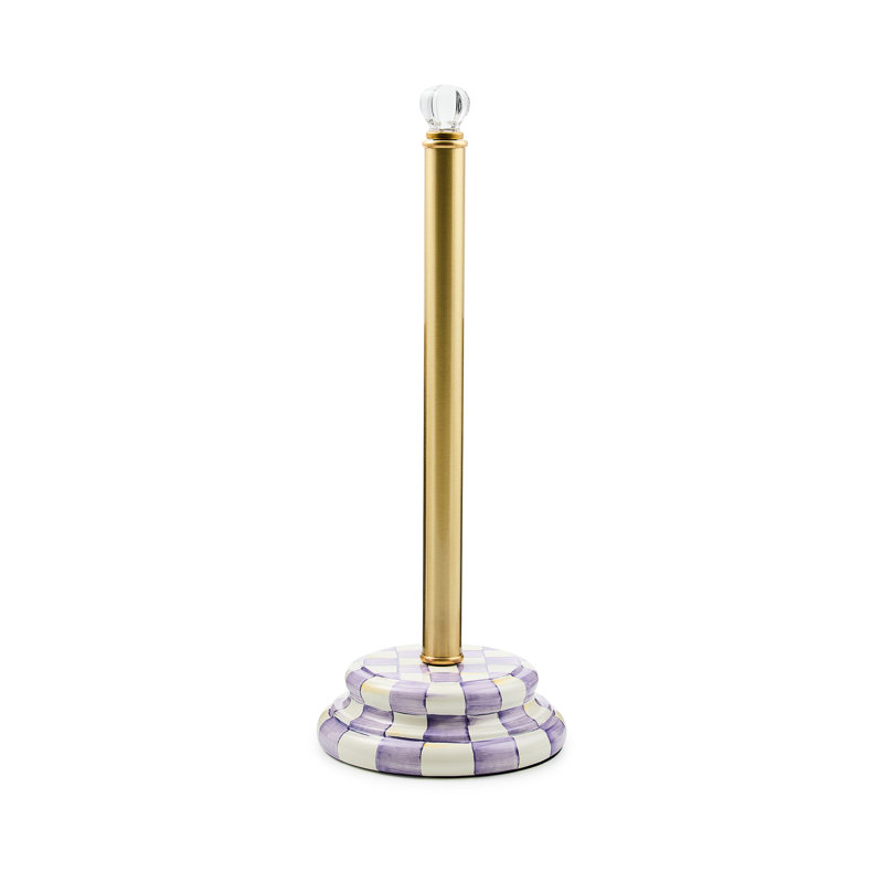 Violet Check Toilet Tissue Storage