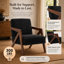 Fauteuil d'appoint rembourré avec cadre en bois incurvé ROvelia-133588833