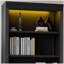 Ensemble de bibliothèque en bois de 83 pouces de hauteur avec bandes lumineuses, ensemble de bibliothèque décorative à 5 couches avec tablettes réglables, organisateur de rangement