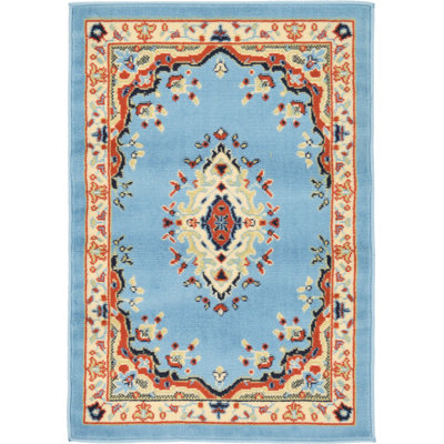 Tapis oriental noir Balthrop