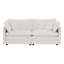 Canapé de causeuse moderne en tissu pour salon, canapé rembourré 2 places à assise profonde de grande taille avec 4 coussins, chenille blanche