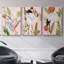 Birds In Motion IV, reproduction sur toile 3 pièces-91887443-91887446