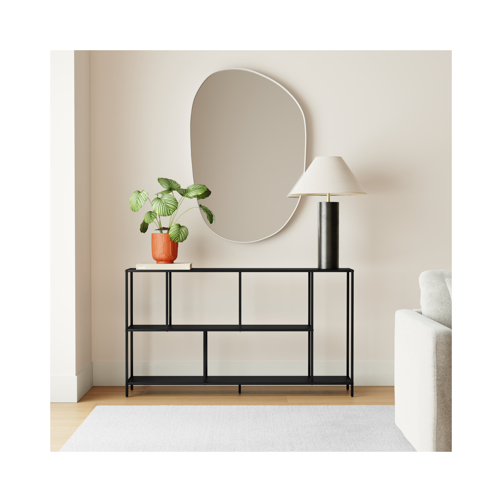 Level 52'' Console Table, Blackened Bronze
