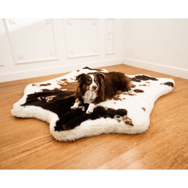 Powhattan PupRug Runner Faux Fur Memory Foam Dog Mat Tucker Murphy Pet Color: Gray, Size: Medium (35 W x 2 D x 50 H)