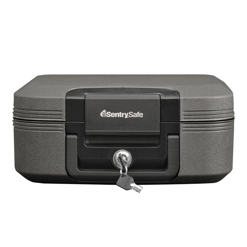 Sentry Safe Black Waterproof Fire-Resistant Chest with Key Lock