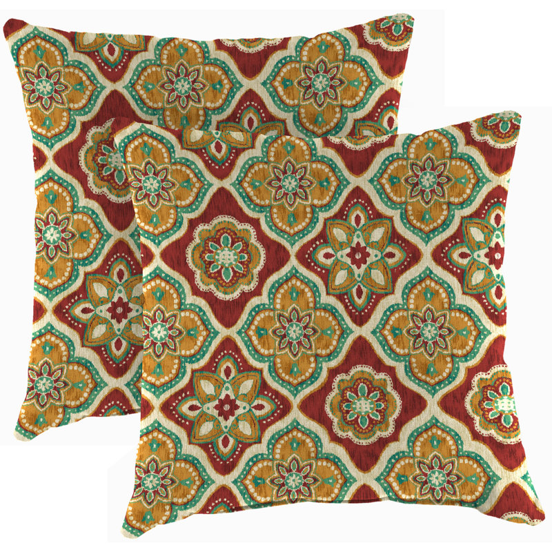 Sunbrella Outdoor Throw Pillow, Adonis Jewel