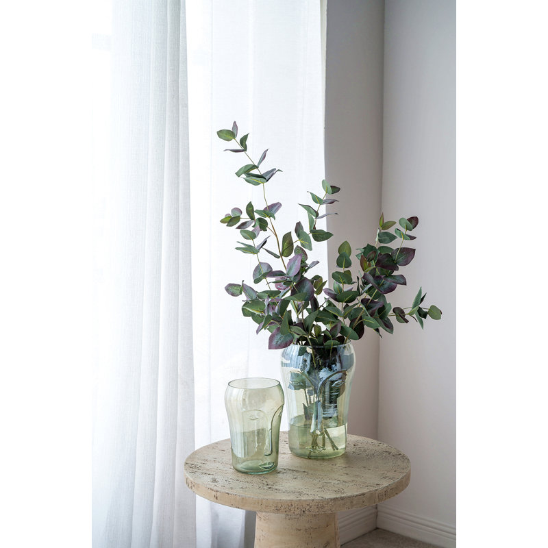 S/2 Decorative Green Glass Vases With Face Motifs