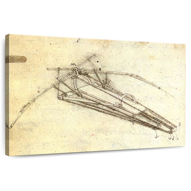 Laelle Design For A Flying Machine, 24" H x 36" W