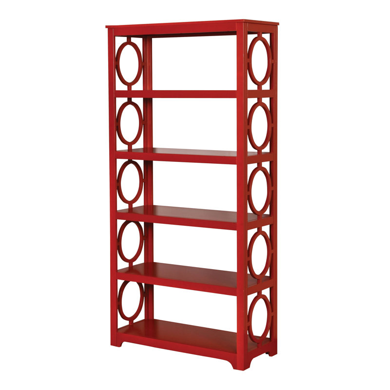 Étagère à livres H 72 "x l 35,5" Willa, Rouge
