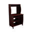 Chariot à micro-ondes avec support à épices, roulettes verrouillables, tablette arrière ouverte pour écran d'ordinateur, glissières d'extension en métal pour plateau à ustensiles coulissants, quatre roulettes de rangement pratiques, tiroir à clavier