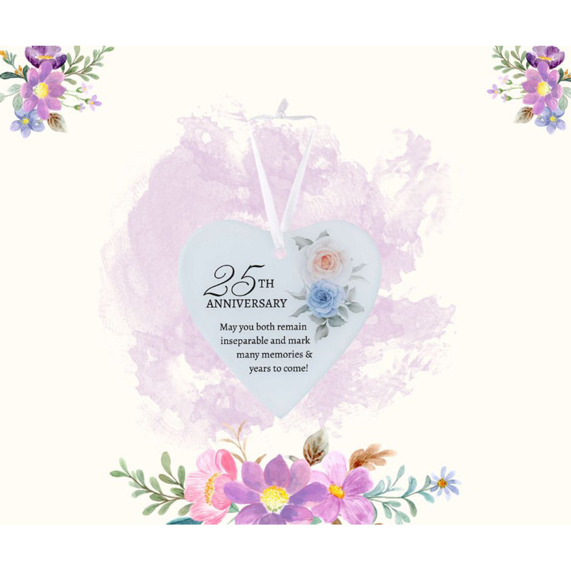 Glass Ornament 25th Anniversary