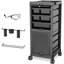 Chariot de transport Caelean avec tiroirs, portes verrouillables et porte-outils