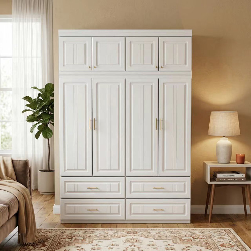 Arayah 63'' Wide Large Vacuum-Formed Armoire