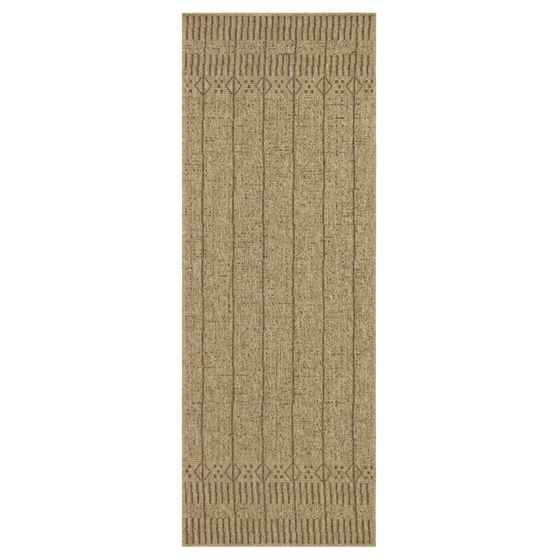 Earth GC_NTL1009 Jute/Mocha 2 Ft. 7 In. X 7 Ft. 3 In. Indoor/Outdoor Area Rug