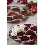 Xmas 33.5cm Glass Dessert Plate, Set of 2