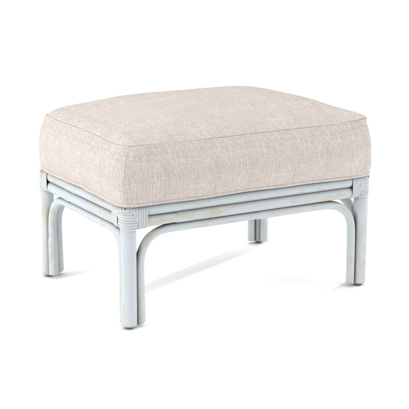 Boca Ottoman, Brown Geometric, 0456-33, Bisque