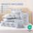 Blue Full Queen Bedding Sets, Microfiber Ruffle Comforter, Romantic Bedroom