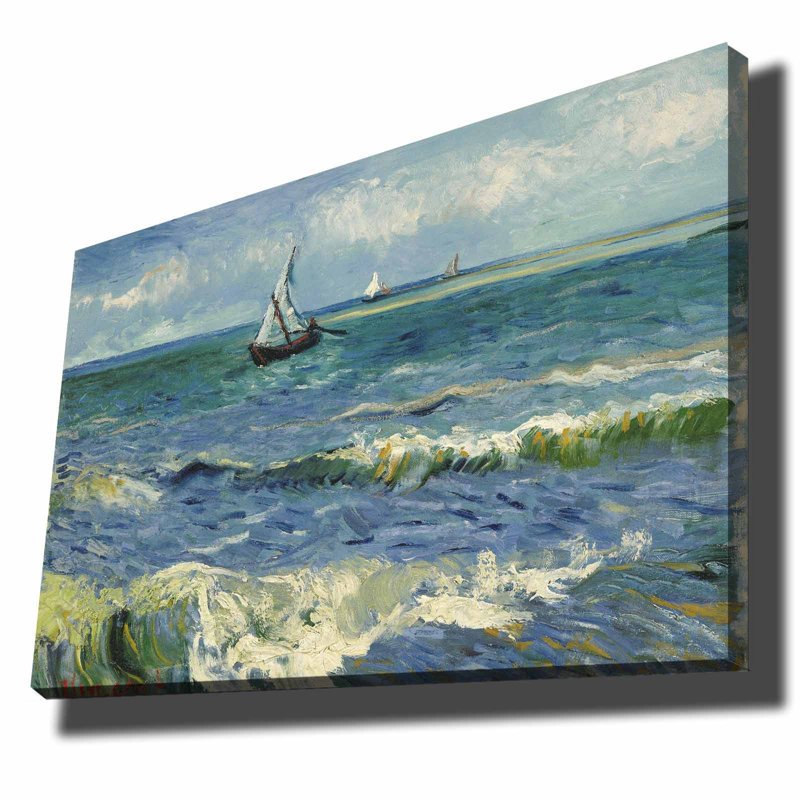 Vincent Van Gogh, toile décorative 27,6 po x 39,4 po | 100% toile, cadre 100% bois (épaisseur: 1,1 pouce) | Superbe art pour la décoration intérieure, parfait pour les espaces de salon et de bureau, chef-d'œuvre intemporel