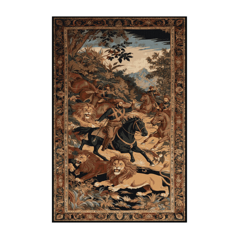 Tapis brun lavable à la machine, Rectangulaire 8 pi x 12 pi