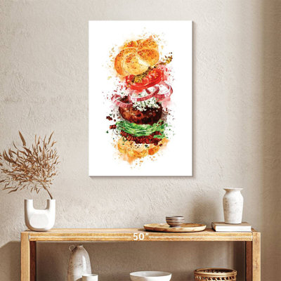 Burger déconstruit éclaboussures