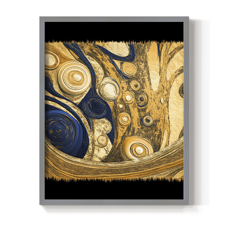 «Abstract Abstract», reproduction encadrée - prêt à accrocher, Gris, H 10 po x l 8 po
