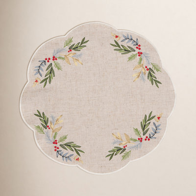 French Perle Embroidered Placemat