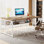 Bureau 63 pouces Moden Compute avec tablette de rangement, bureau d'écriture pour poste de travail