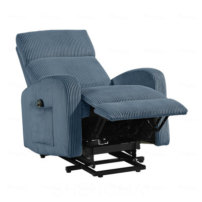 Upholstered Corduroy Power Recliner