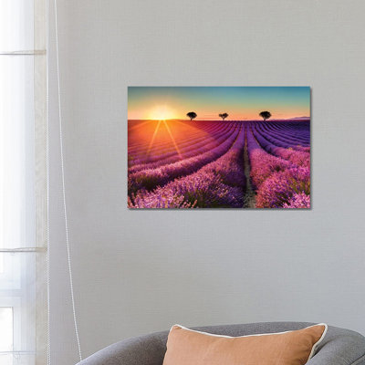 Plateau De Valensole Lavender Field Sunset II by Susanne Kremer - Gallery-Wrapped Canvas Giclée on Canvas