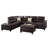 Lebrun Faux Leather L-Shaped Sectional Reversible-2071554779