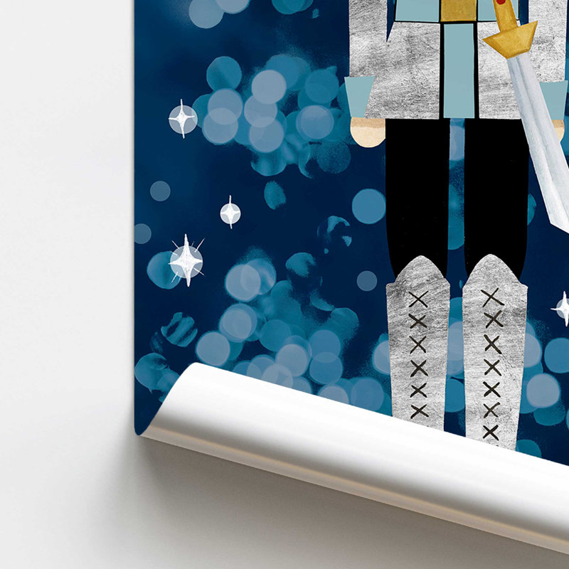 Casse-noisette classique en bleu I, Papier, H 14 po x l 11 po x P 0,1 po