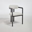 Ensemble de 2 chaises de salle à manger modernes rembourrées avec pieds en métal noir-125537199-125537198