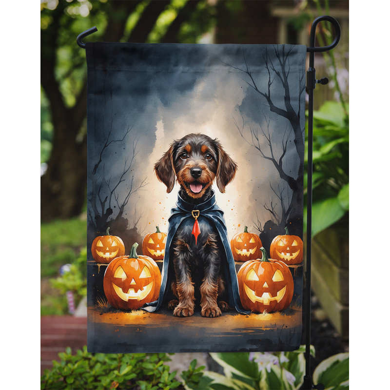 Drapeau de jardin chiot Halloween, Braque allemand