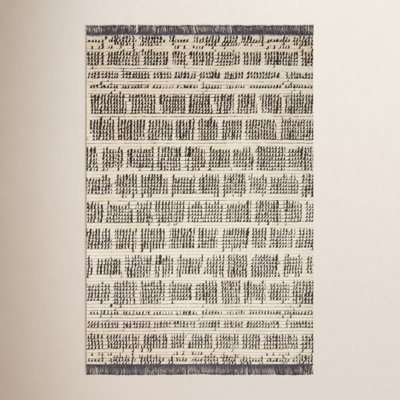 Chris Loves Julia x Loloi Alice Cream Charcoal Rug