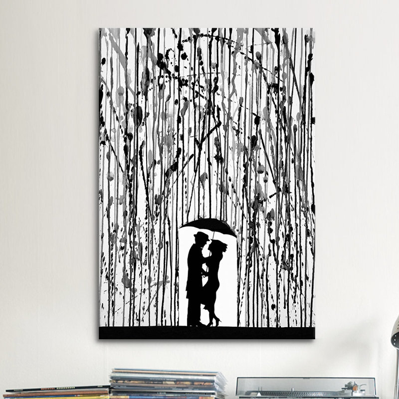 « film noir », impression, H 40 po x l 26 po x P 1,5 po, Toile encadrée d'or