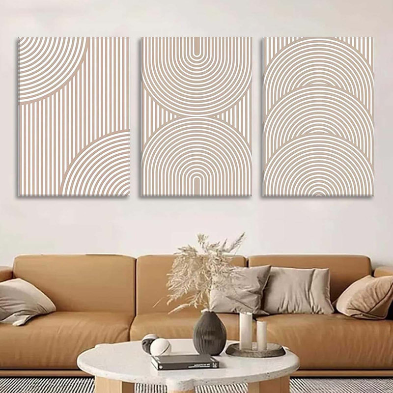 3 Piece Wrapped Canvas Print, 40 cm H x 90 cm W