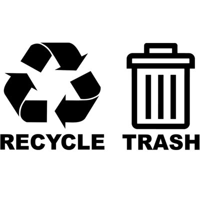 Adhésif décoratif en vinyle recyclé pour poubelle