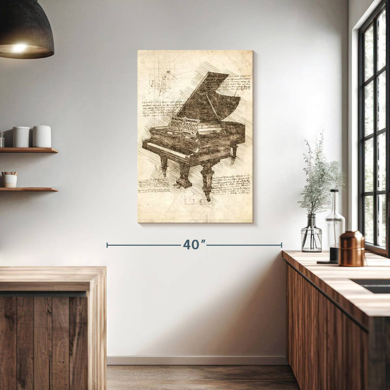 Vieux piano à queue Abarca, H 39 po x l 26 po