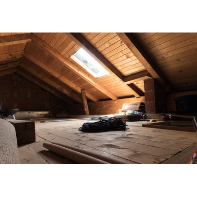 Abandoned Wooden Attic by BrilliantEye - Wrapped Canvas Print