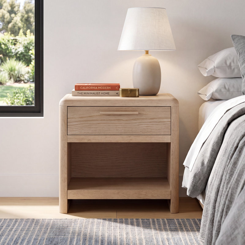 Furano One Drawer Wood 26" Nightstand