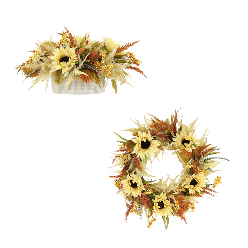 Sunflower Fall Bundle with  and Floral Centerpiece