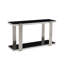 Canapé et console avec rangement, vestibule moderne en verre et métal de 55 po
