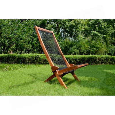 Fauteuil de jardin robuste à haut dossier 250LBS, chaise pliante portative avec porte-gobelet
