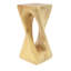Table d'appoint Twist Shape, décoration décorative pour l'intérieur et l'extérieur, béton léger, texture semblable au bois, couleur naturelle, patio, balcon, côté piscine, sans assemblage, hauteur de 26,8 po, dimensions de 12,5 po-518703178-518703179