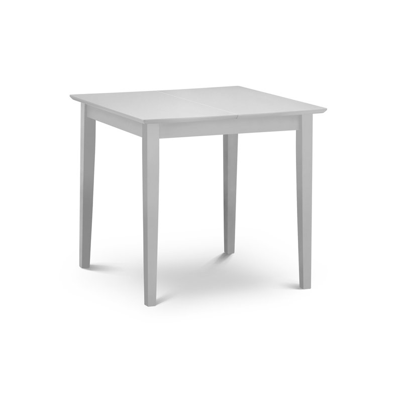 Exeter 4 - Person Butterfly Leaf Rubberwood Solid Wood Dining Set, White