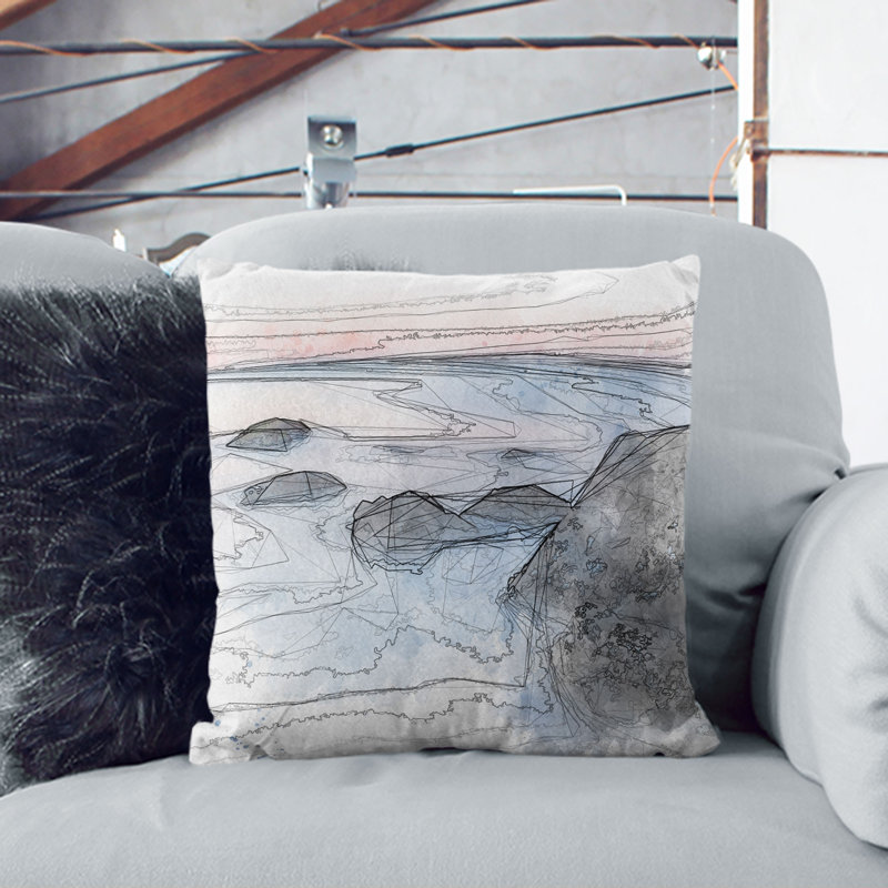 Square Throw Cushion, 55cm H x 55cm W x 20cm D