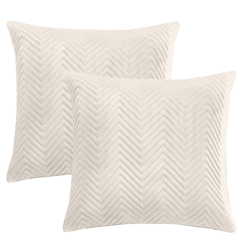 Chevron Square Throw Pillow Insert, Beige